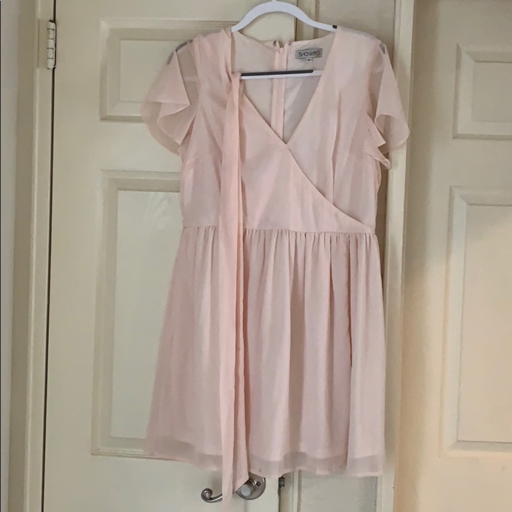 Pink mini dress